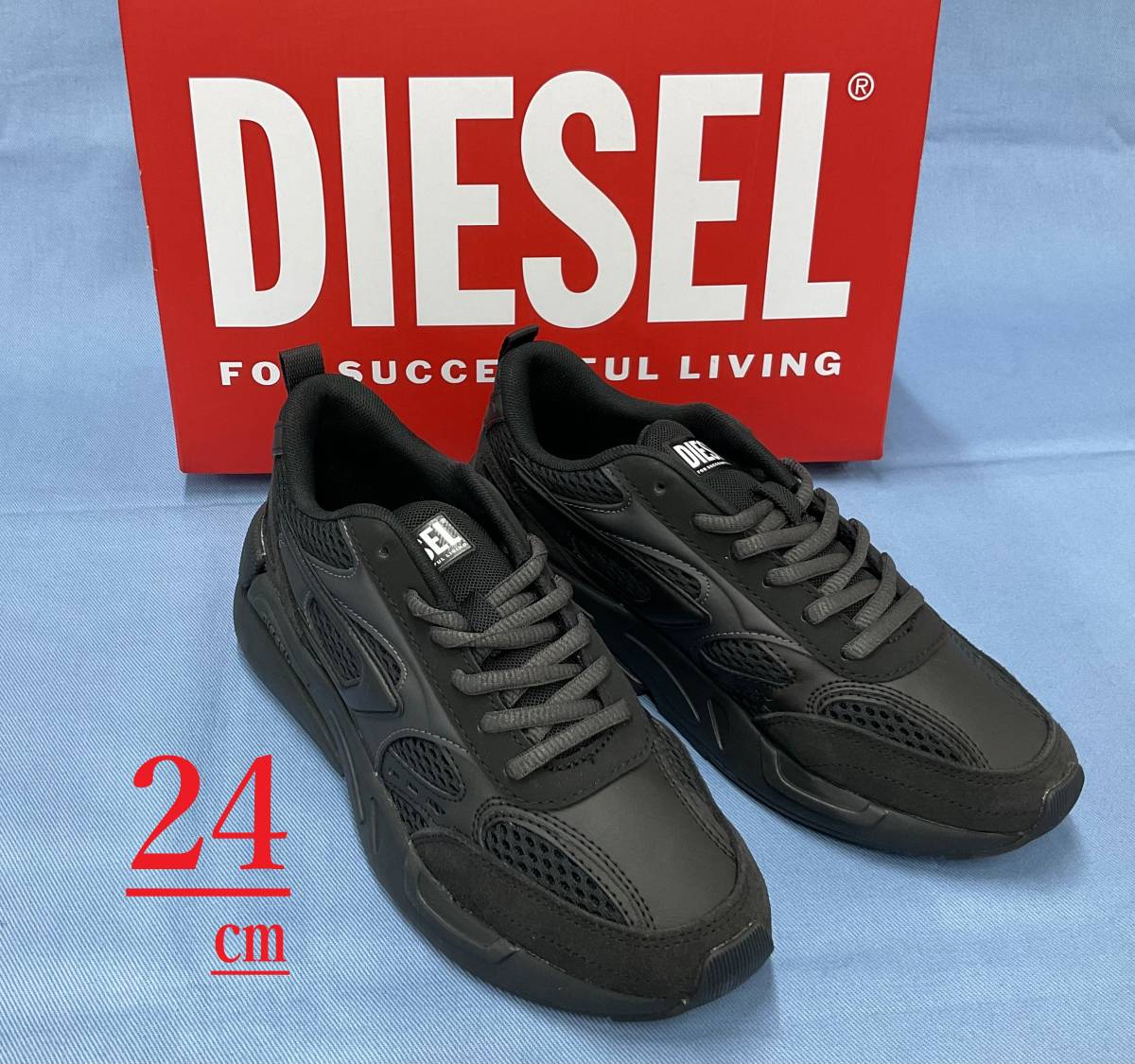 ディーゼル　レディース　スニーカー 0023　サイズ24.0cm　ブラック　新品 タグ付　DIESEL　S-SERENDIPITY SPORT W　Y02867 P4431