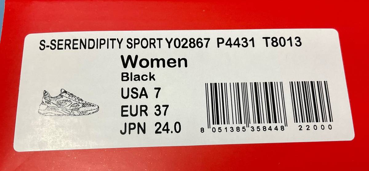 ディーゼル　レディース　スニーカー 0023　サイズ24.0cm　ブラック　新品 タグ付　DIESEL　S-SERENDIPITY SPORT W　Y02867 P4431_Y02867 P4431 T8013 S-SERENDIPITY SPORT W