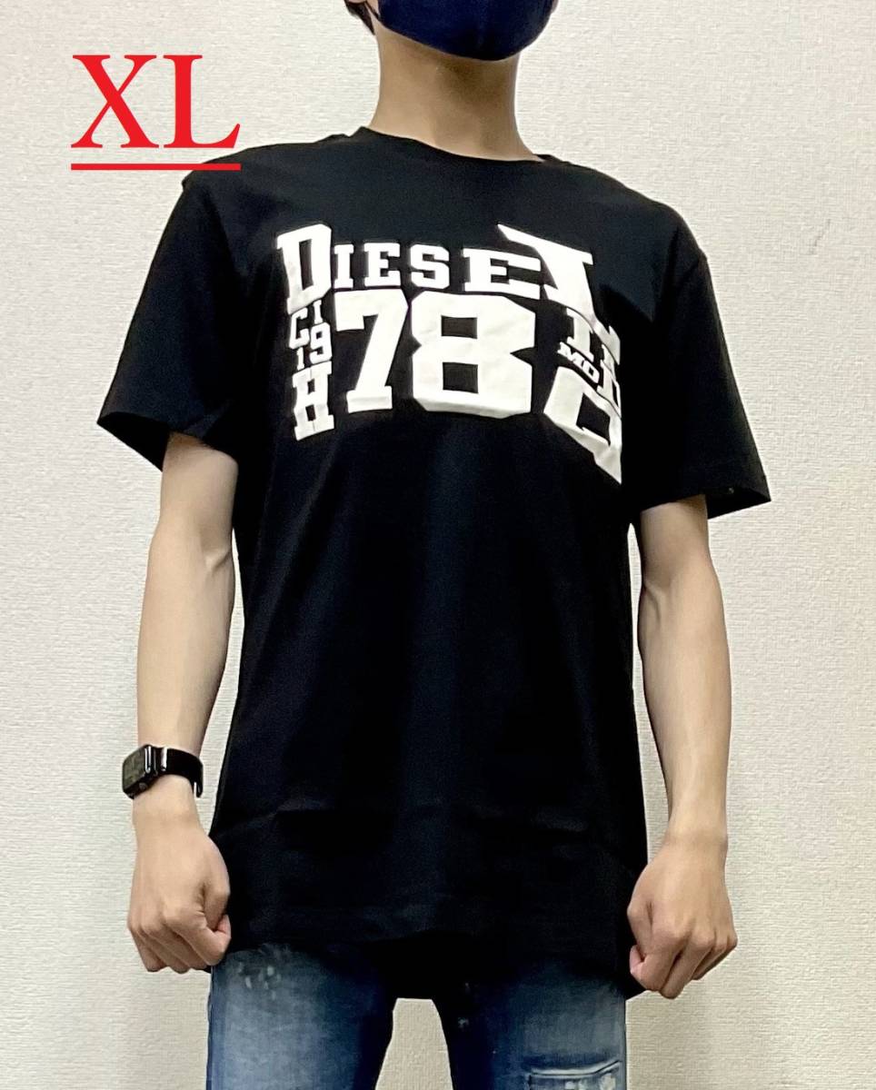 ディーゼル　Tシャツ 1123　XLサイズ　ブラック　新品 タグ付　ギフトにも　DIESEL　T-DIEGOR-G7　A08665 0AAXJ_DIESELのアイデンティティーをしっかりと