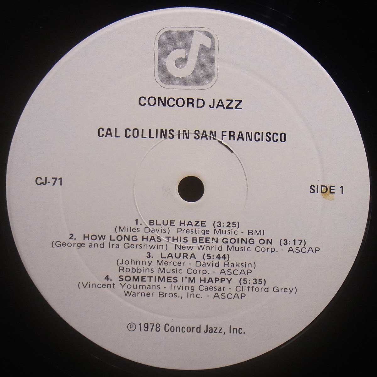 ●ほぼ美品!★Cal Collins(カル・コリンズ)『Cal Collins In San Francisco』USオリジLP! #61122_画像3
