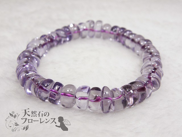 天然石 アメジストコインブレス 中粒 直径約8.5-9.5mm 42粒 長さ約18.9cm amethyst-i456 auc_画像1