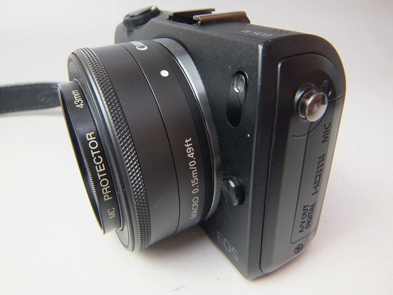 FK-15　CANON　EOS M EF-M 18-55㎜　フィルター付き　EF-M 55-200㎜　SDカード付（8GB)　チャージャー欠品　美品　簡易動作確認OK 20231026_画像8