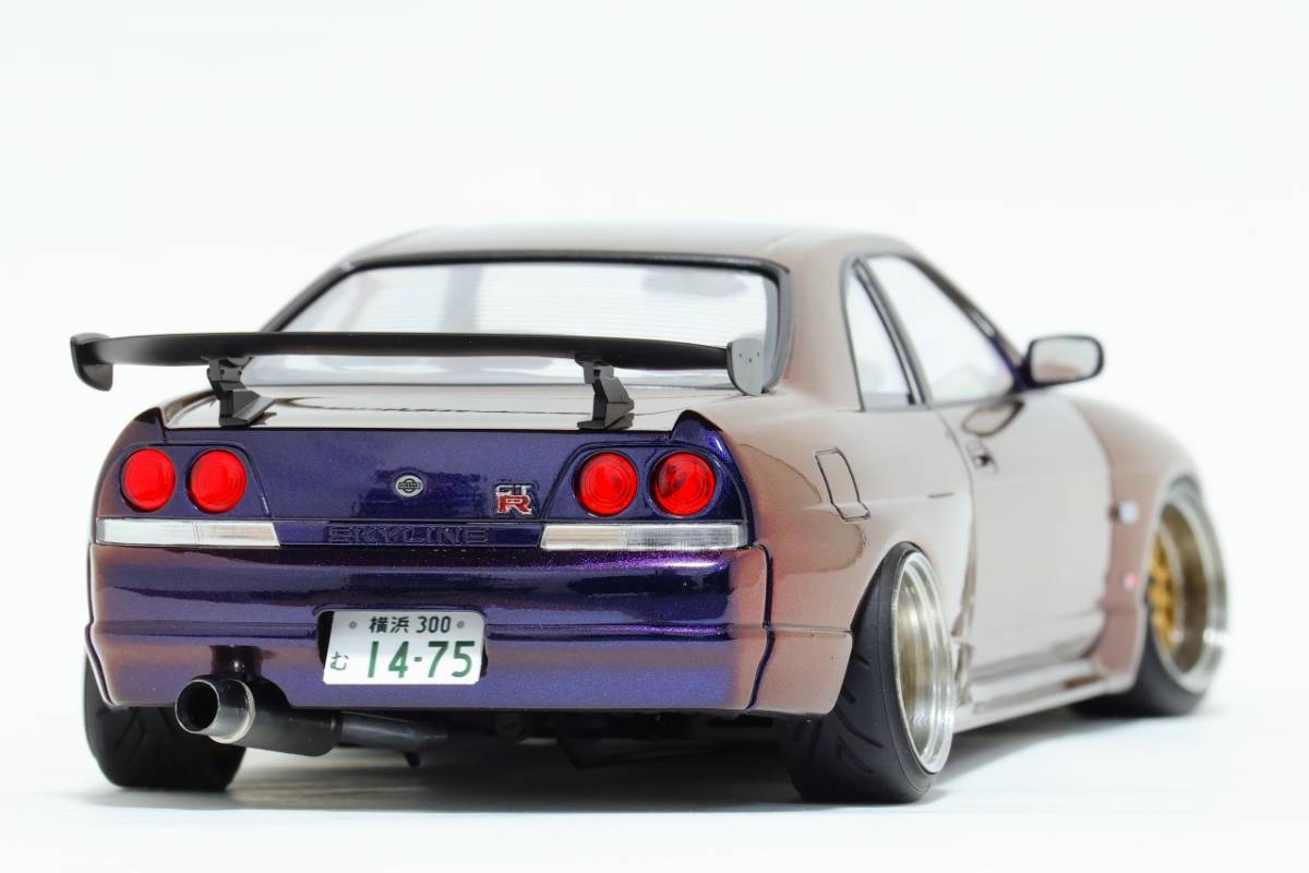 1/24 タミヤ　R33 GT-R　ミッドナイトパープル　BBS LM　完成品_画像2