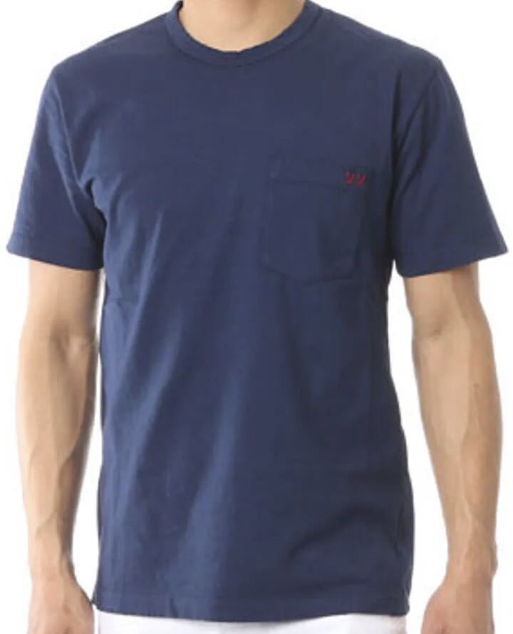 Project e ポケット Tシャツ NAVY XXL 新品 プロジェクトe pocket tee 半袖 ダメージ加工 クラッシュ カットソー ネイビー 紺 無地_画像8