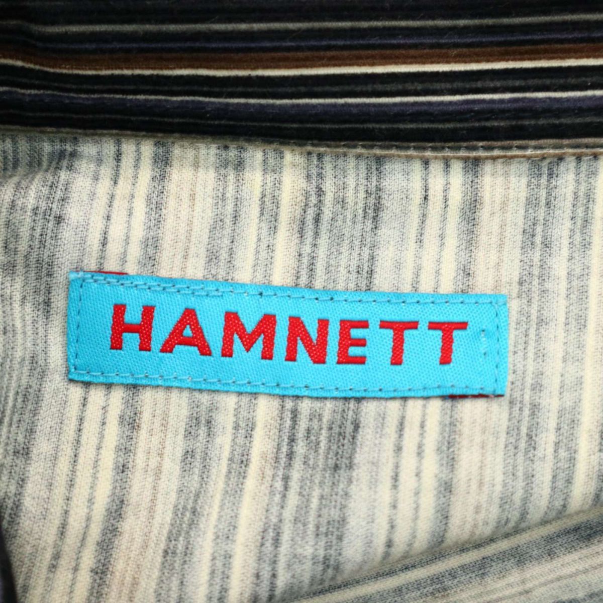 美品★ HAMNETT キャサリン ハムネット 秋冬 コーデュロイ★ 切替 ストライプ 長袖 シャツ Sz.M　メンズ　A3T11414_A#B_画像5