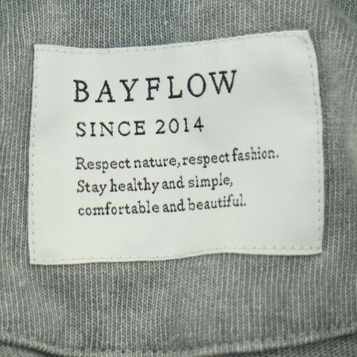 BAYFLOW ベイフロー 通年 プリント★ ウォッシュ加工 コットン コーチ ジャケット Sz.3　メンズ グレー　A3T11572_A#O_画像6