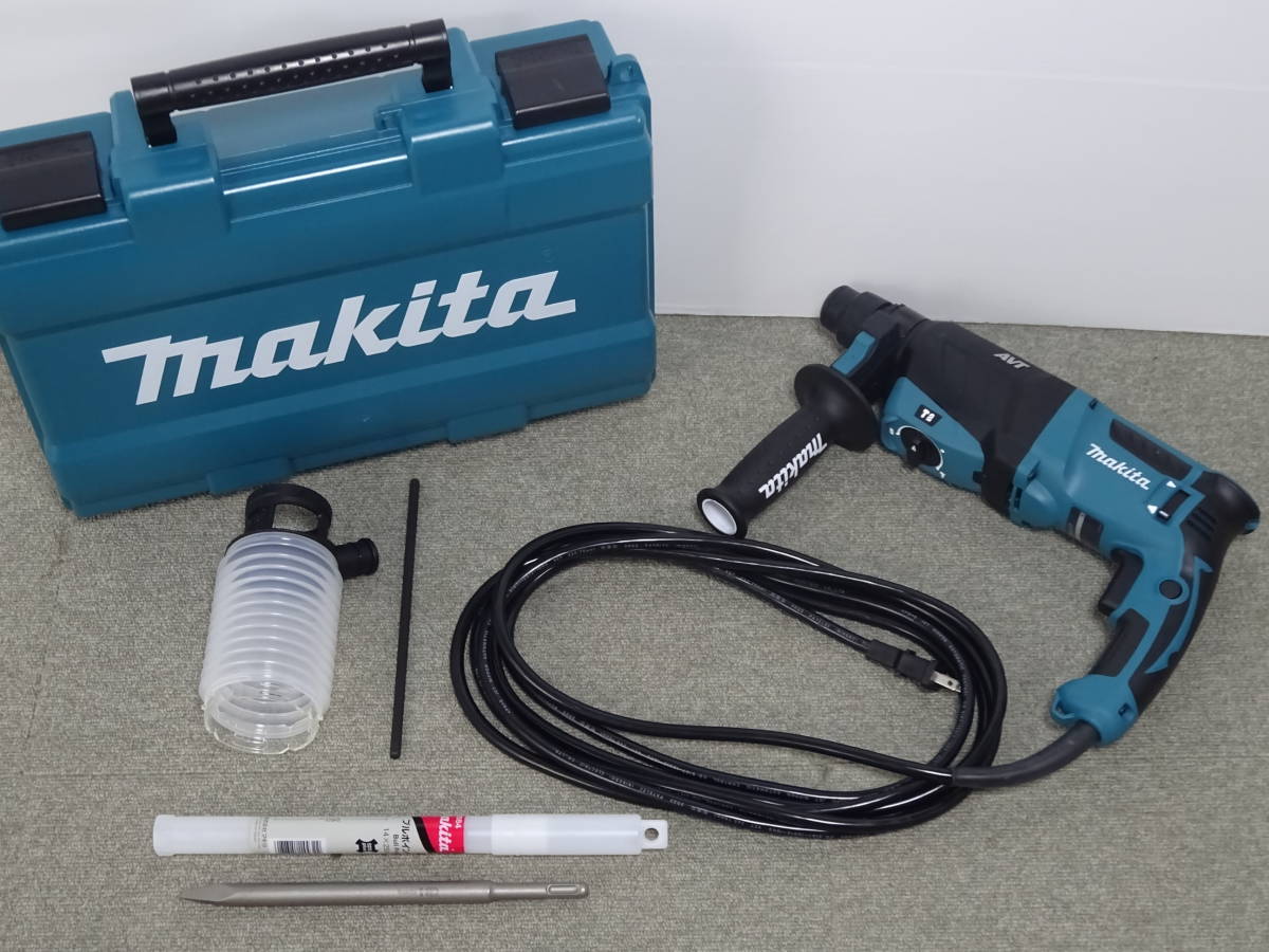 未使用 makita マキタ 26mm ハンマドリル HR2631F 2023年製 AVT ブルポイント SDSプラス A-19554 14×250mm ハツリ 粉砕 100V 電動工具_画像1