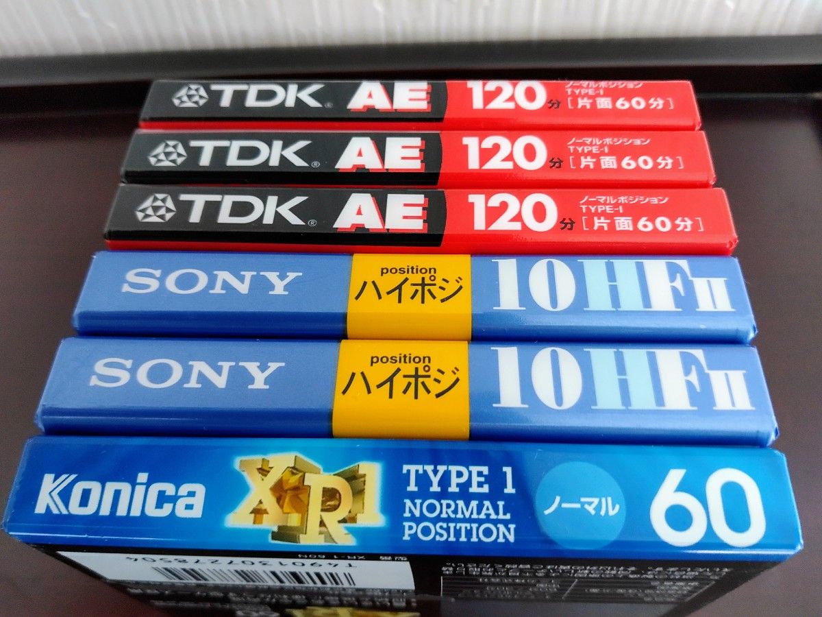 未開封   未使用   レトロ   カセットテープ   SONY   TDK   konica   6巻セット