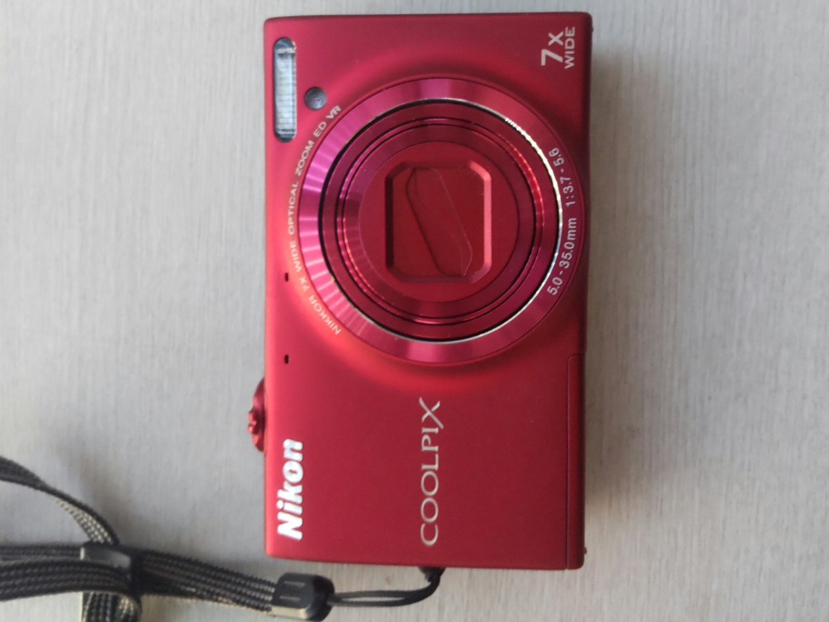 COOLPIX ニコン デジタルカメラ S6100 レッド_画像6