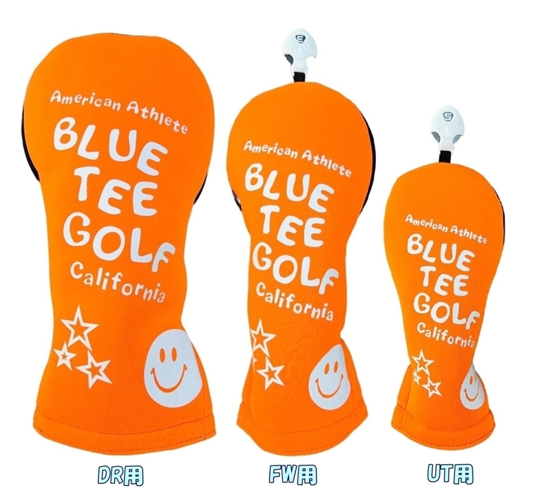 ◎『送料無料♪』2本セット：ブルーティーゴルフ【UTオレンジ：ストレッチヘッドカバー】ユーティリティ用カバー STHC-03 BLUE TEE GOLF_画像5