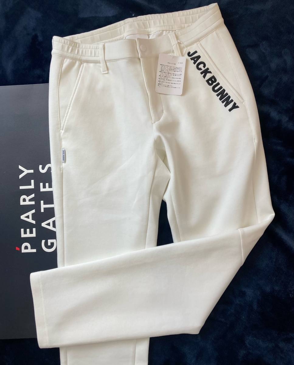 新品 パーリーゲイツ ジャックバニー ダンボールニットパンツ(6)サイズLL/白 PEARLY GATES JACK BUNNY