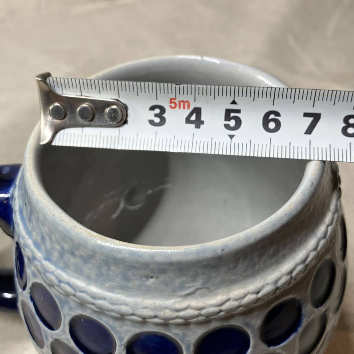 ドイツ製　ビアジョッキ　陶器　蓋付きマグカップビアマグ_画像7
