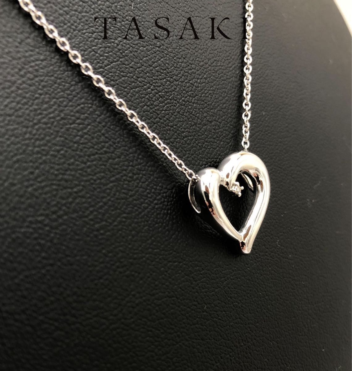TASAKI タサキ ネックレス シルバー - 4811025M0008 TASAKI タサキ ダイヤ オープンハート ネックレス シルバー 0