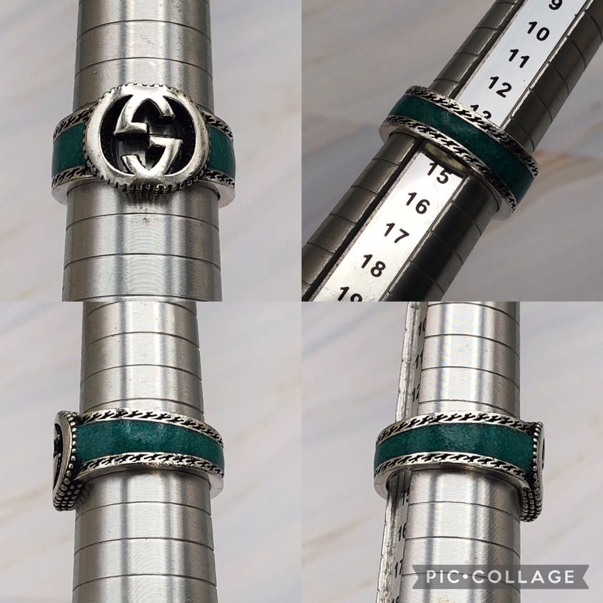 GUCCI グッチ インターロッキングG リング ターコイズ SV925 GUCCI グッチ インターロッキングG リング ターコイズ SV925