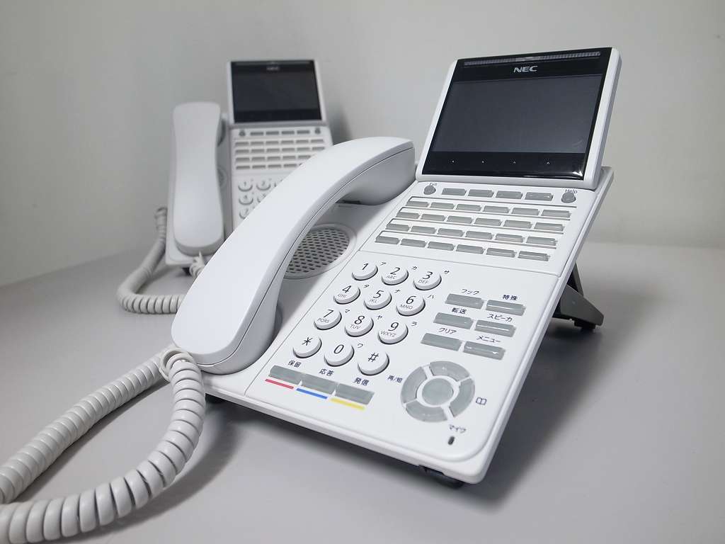 ■【☆20年製造☆】　NEC UNIVERGE DT900Series　24ボタンSIPマルチライン電話機　【ITK-24CG-1D(WH)TEL】　2台　(8)■