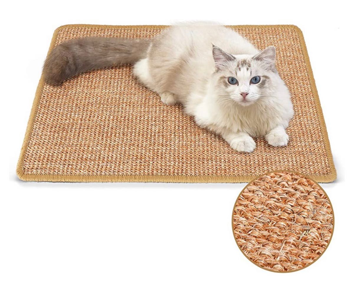  【数量限定☆新品】猫用爪とぎマット　天然サイザル麻製　猫用おもちゃ　大人気　サイズ：30×40cm  ペット用品 ストレス発散