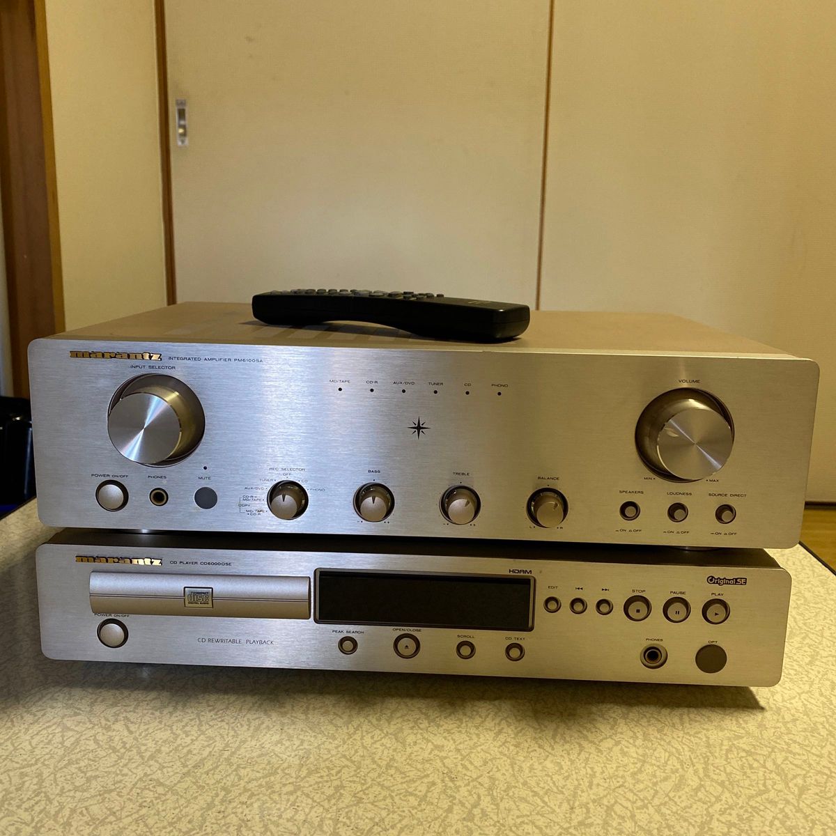 パワーアンプ marantz マランツアンプPM6100SA＆プレーヤーCD6000OSE