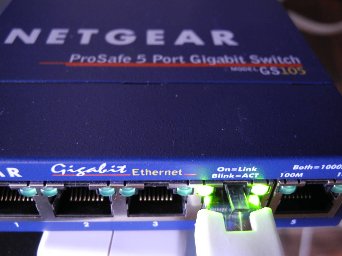  used operation goods NETGEAR net gear GS105V4-300JPS ProSafe5-port Gigabit Desktop Switch 10/100/1000Mbps Giga bit switching hub 