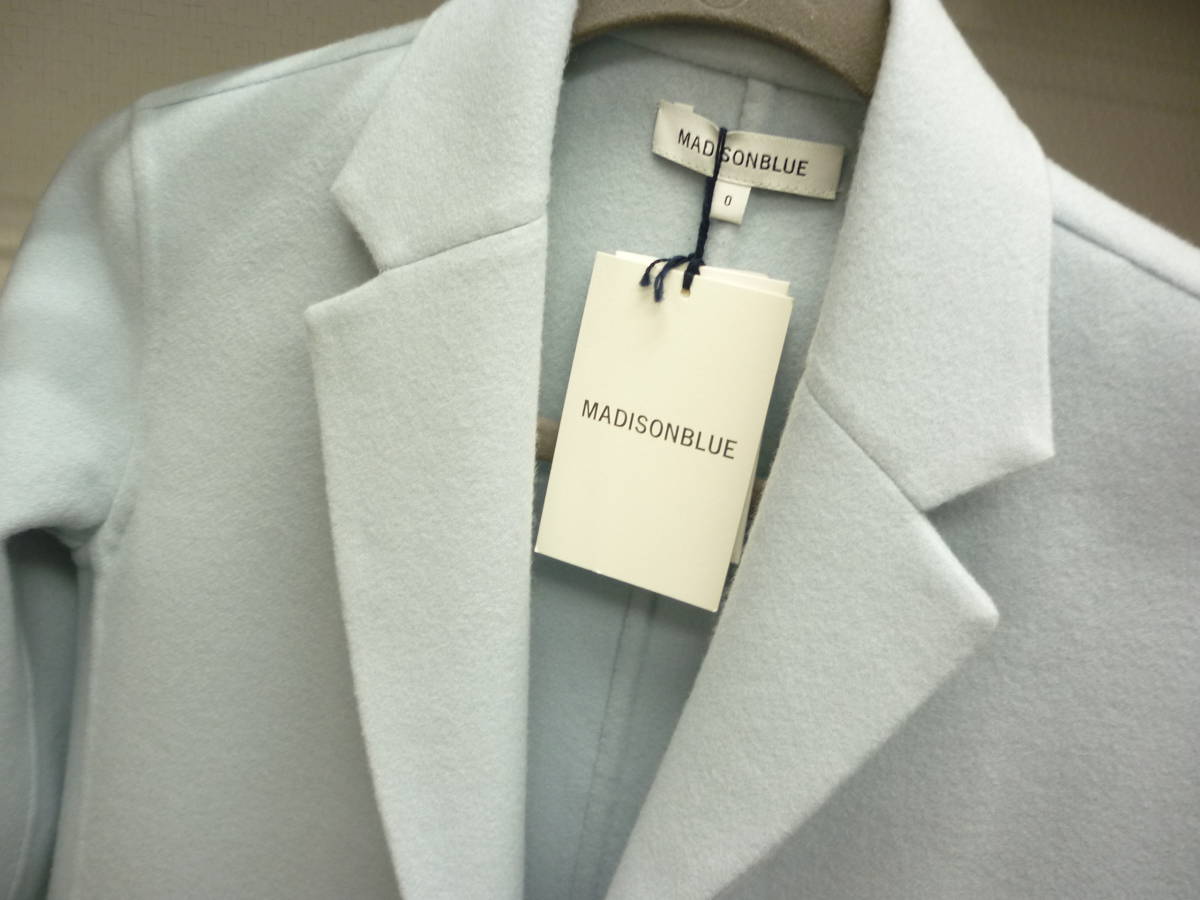 未使用 MADISON BLUE マディソンブルー ウール フレア ジャケット サイズ0 XS ライトブルー コート アウター 定形外郵便全国一律710円 Z-b_画像3