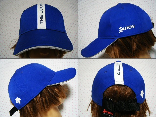スリクソン　SRIXON×DESCENTE　ゴルフ用高機能キャップ・帽子　青色　サイズ FREE　タイポグラフィデザイン　@THE JOURNEY TO BETTER_画像3