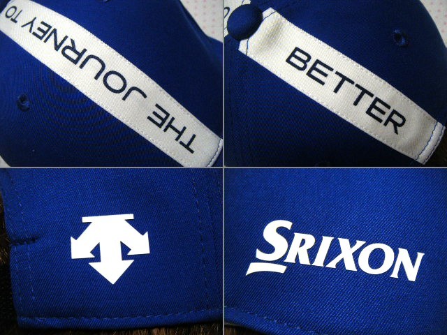 スリクソン　SRIXON×DESCENTE　ゴルフ用高機能キャップ・帽子　青色　サイズ FREE　タイポグラフィデザイン　@THE JOURNEY TO BETTER_画像7