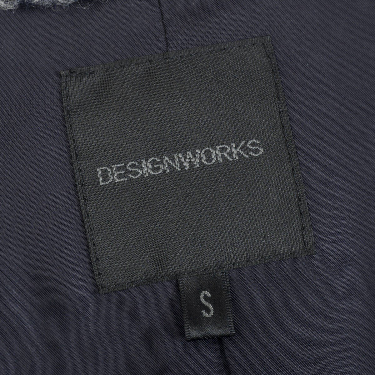 極上フランネルジャケット『DESIGN WORKS』Sサイズ ネイビー 日本製 アバハウス デザインワークス メンズ 管理10131_画像6