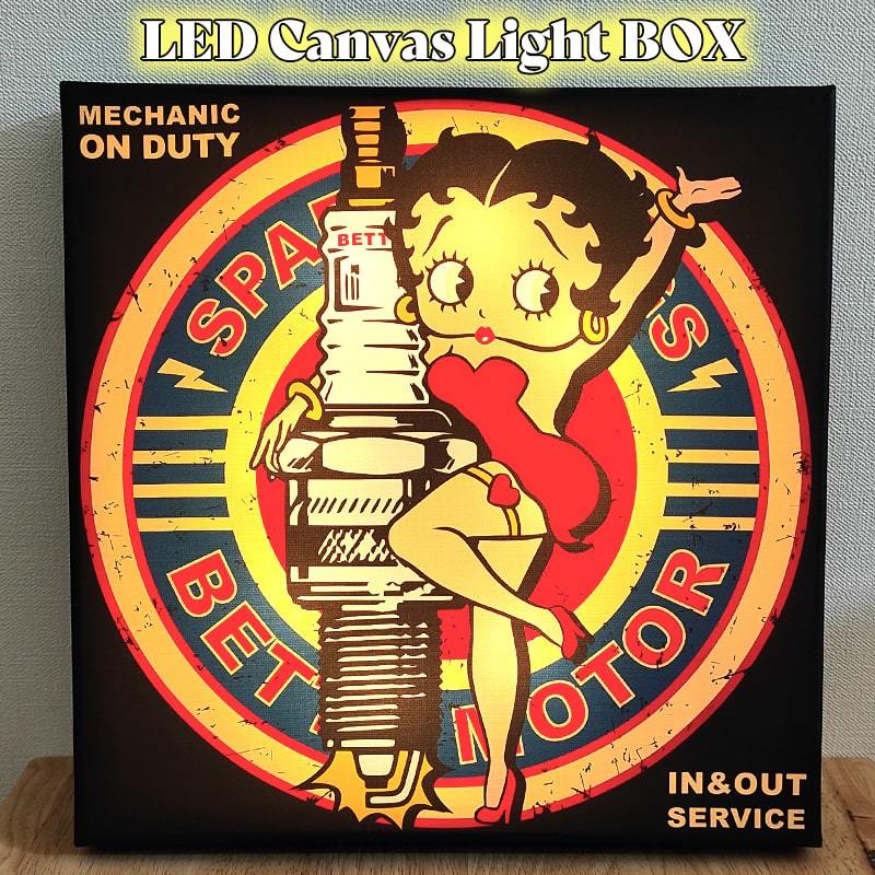 LEDライト 壁掛け ベティ・ブープ インテリア 雑貨 キャンバス LED Canvas Light BOX BETTY-PLUG おしゃれ 可愛い 光る_画像1