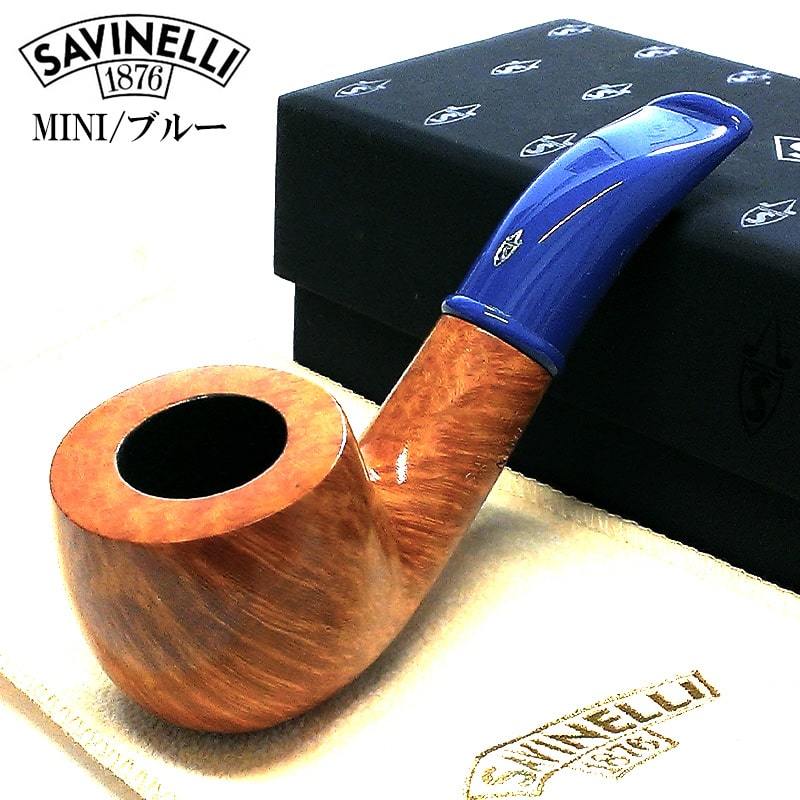 パイプ 喫煙具 SAVINELLI MINI ミニ ブルー イタリア製 サビネリ 青 たばこ おしゃれ 小さい タバコ パイプ本体 高品質_画像1