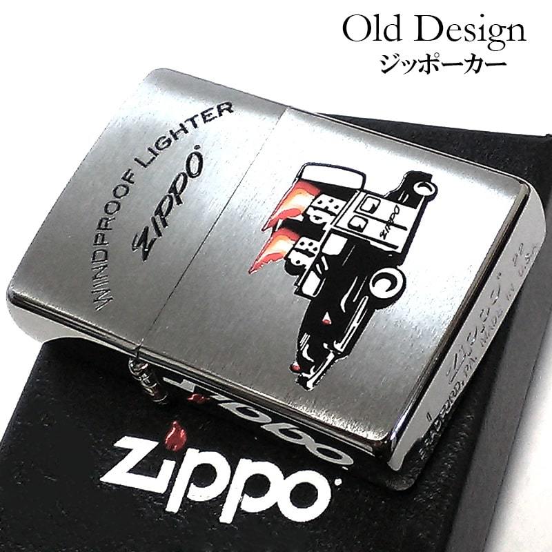 ZIPPO ライター ジッポカー ジッポ オールドデザイン シンプル ロゴ 車 シルバー おしゃれ レトロ かっこいい レディース_画像2