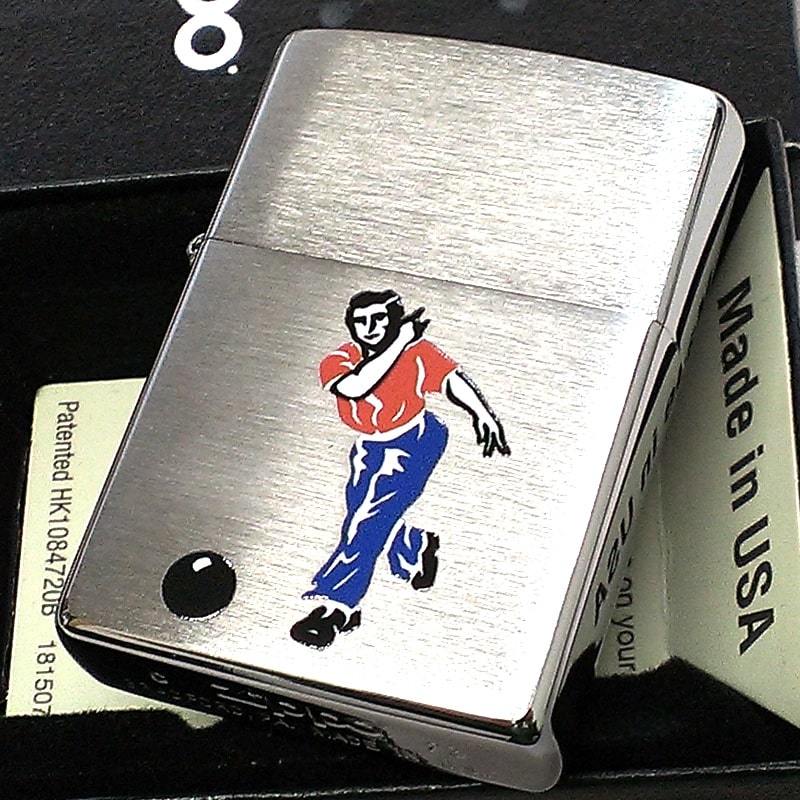 ZIPPO ライター ボーリング オールドデザイン ジッポ スポーツシリーズ おしゃれ シンプル レトロ シルバー かっこいい メンズ_画像1