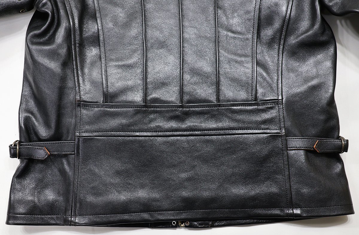 Dapper's (ダッパーズ) 30's Style Leather Sports Jacket / レザースポーツジャケット Lot 1516 未使用品 ブラック size 40 / ピータースの画像7