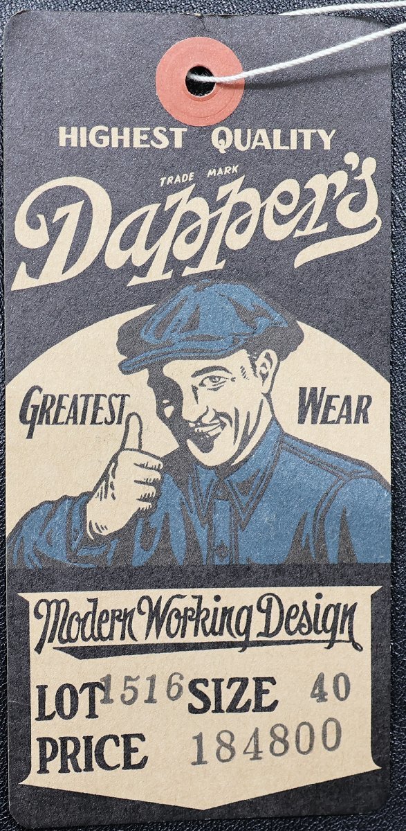 Dapper's (ダッパーズ) 30's Style Leather Sports Jacket / レザースポーツジャケット Lot 1516 未使用品 ブラック size 40 / ピータース_画像10