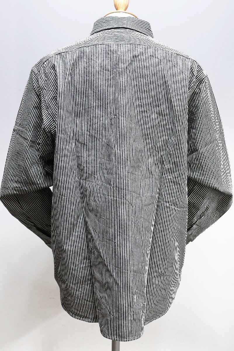 SugarCane (シュガーケーン) Hickory Stripe Work Shirt / ヒッコリーストライプ ワークシャツ sc27853 未使用品 ブラック size XXL_画像3