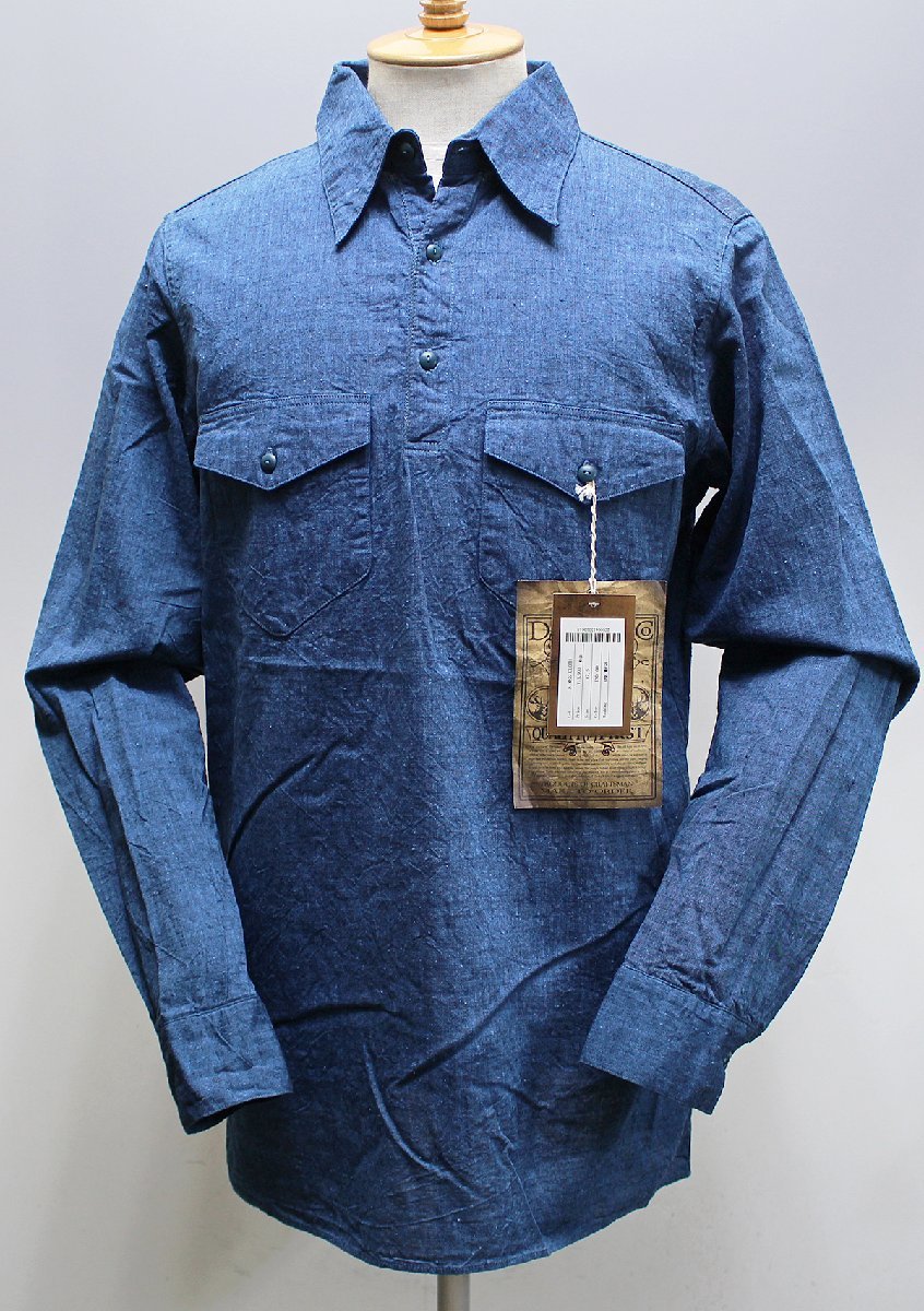 DALEE'S&Co (ダリーズアンドコー) 10s NIMES CLOTH SHIRT / ニームクロス プルオーバーシャツ 未使用品 size XL / デラックスウエア_画像2