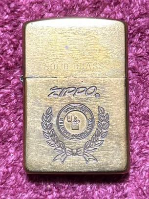 希少 ZIPPO ジッポー SOLID BRASS ソリッドブラス ゴールド ジッポ