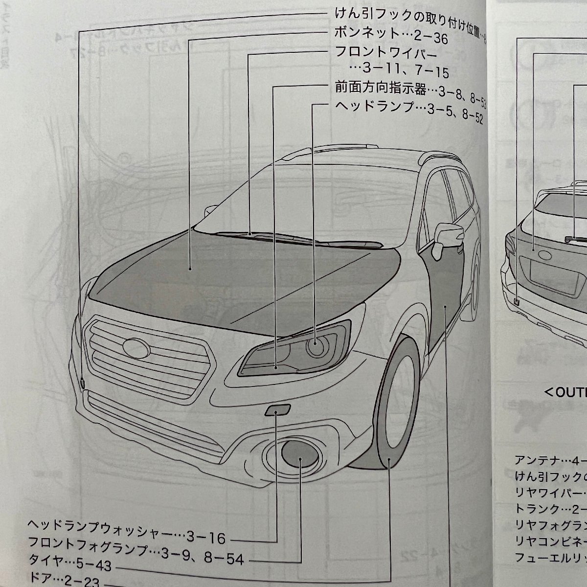 取扱説明書　レガシィB4/アウトバック　BN9/BS9　A2510JJ-C　2015年01月_画像3