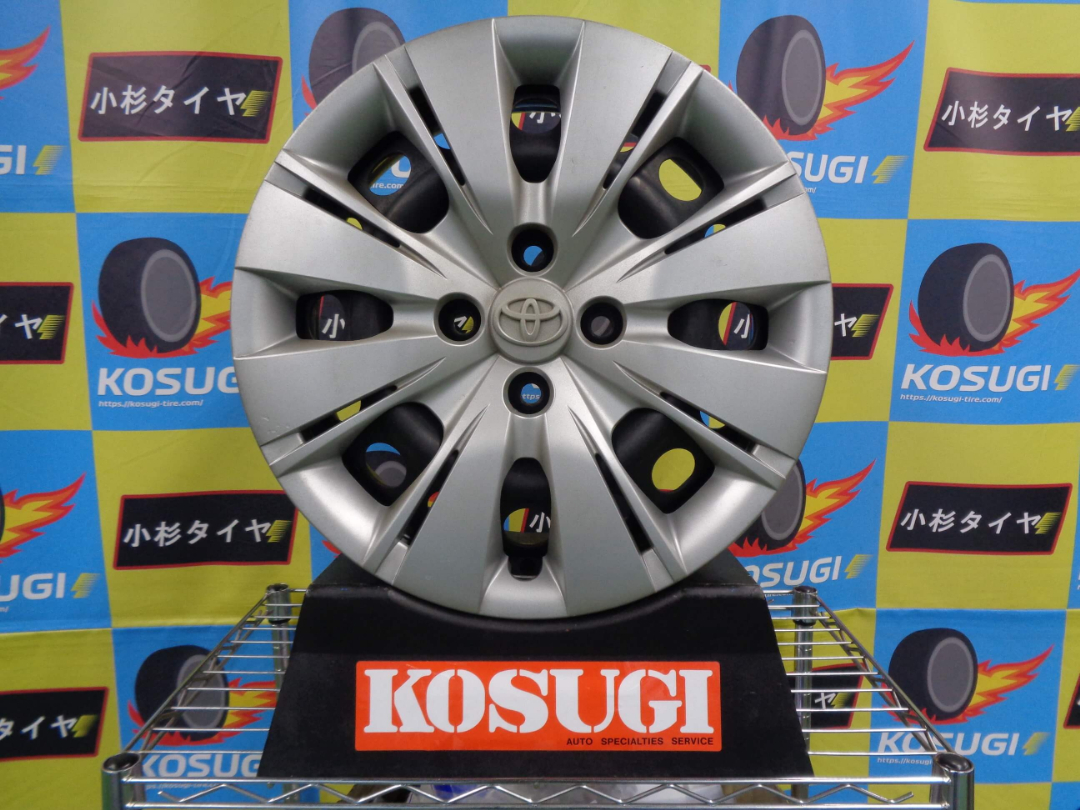 トヨタ　130系ヴィッツ純正スチール　5J-15　4H100　+39　中古ホイール　神奈川県_画像1