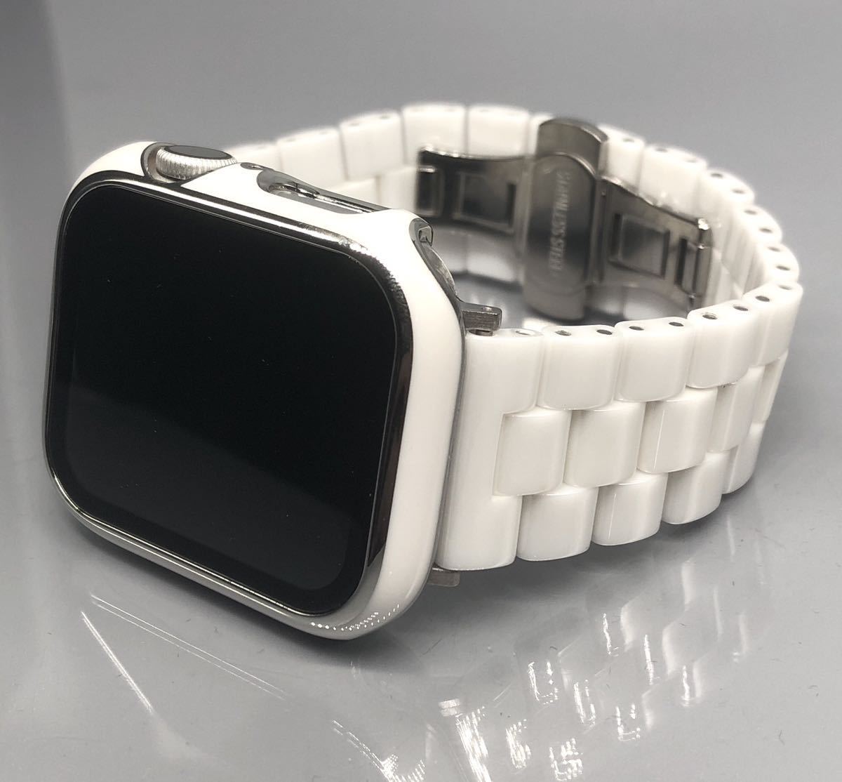 h アップルウォッチ セラミックベルト ステンレス　　ケース 1～9 ウルトラ 38mm 40mm 41mm 42mm 44mm 45mm 49mm Apple Watch バンド_画像1