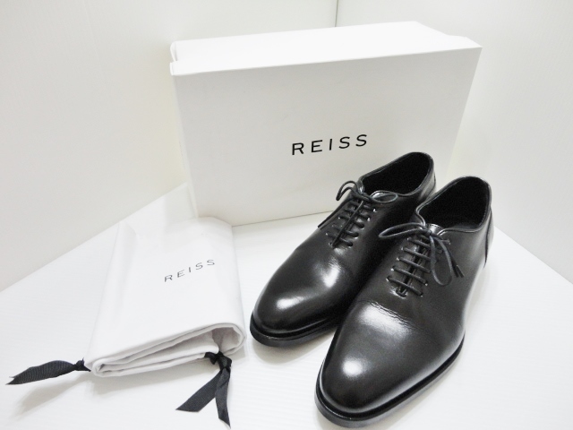 ＲＥＩＳＳ イタリア製 ドレスシューズ 内羽 ブラック 26㎝ ビジネスシューズ 紳士靴 メンズ 革靴 プレーントゥ