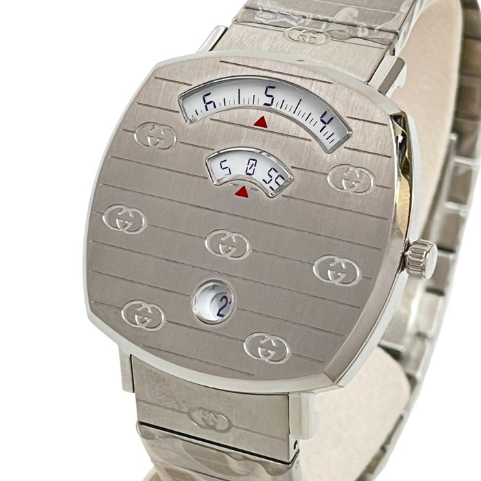 GUCCI/グッチ 157.4 未使用 グリップウォッチ 腕時計 ステンレススチール クオーツ 白文字盤 ユニセックス