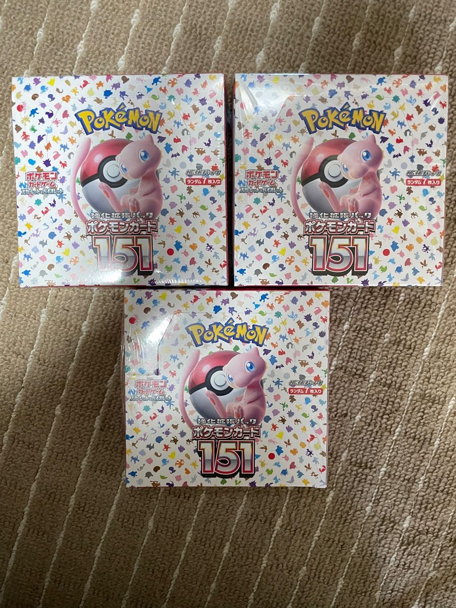 ポケモンカード 151 BOX シュリンク付き 3box｜PayPayフリマ