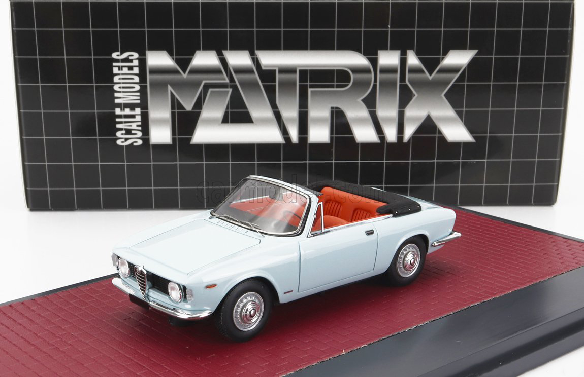 マトリックス 1/43 アルファロメオ ジュリア GTC カブリオレ ライトブルー MATRIX SCALE MODELS ALFA ROMEO GIULIA ミニカー