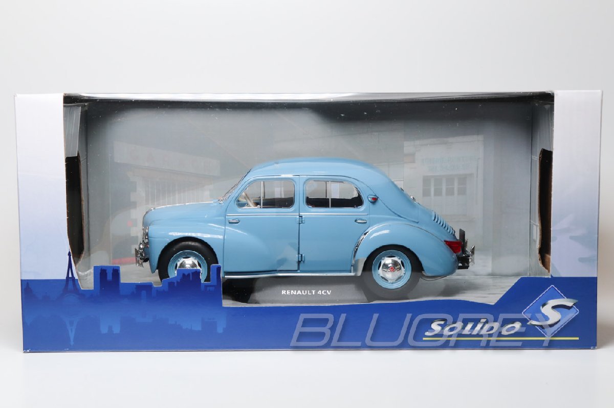 ソリド 1/18 ルノー 4CV 1956 ブルー Solido RENAULT 4CV BLEU PETROLE S1806604_画像8