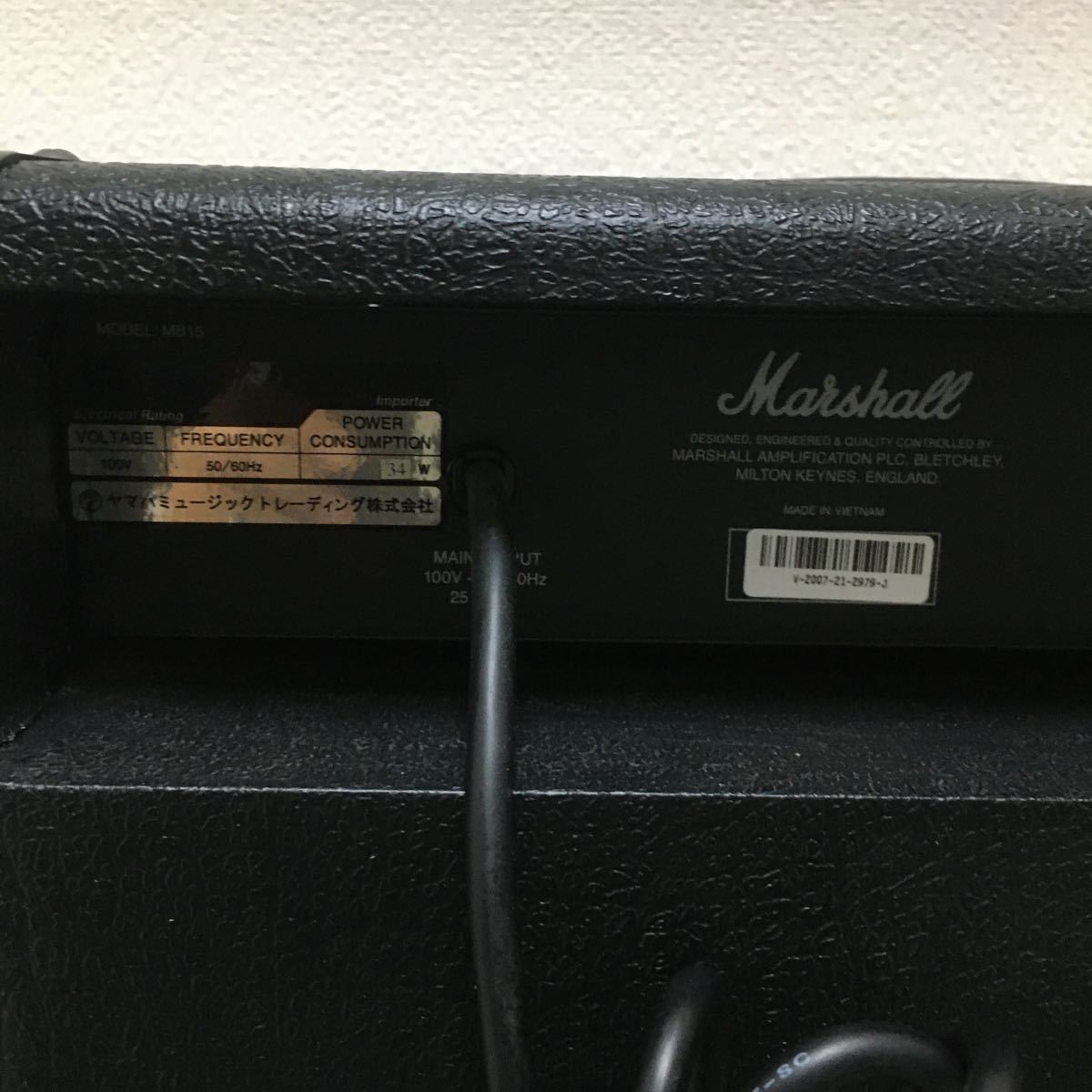 Marshall マーシャル ベースアンプ Series MB/B15 ＊動作確認済み　　　　　J-445_画像5