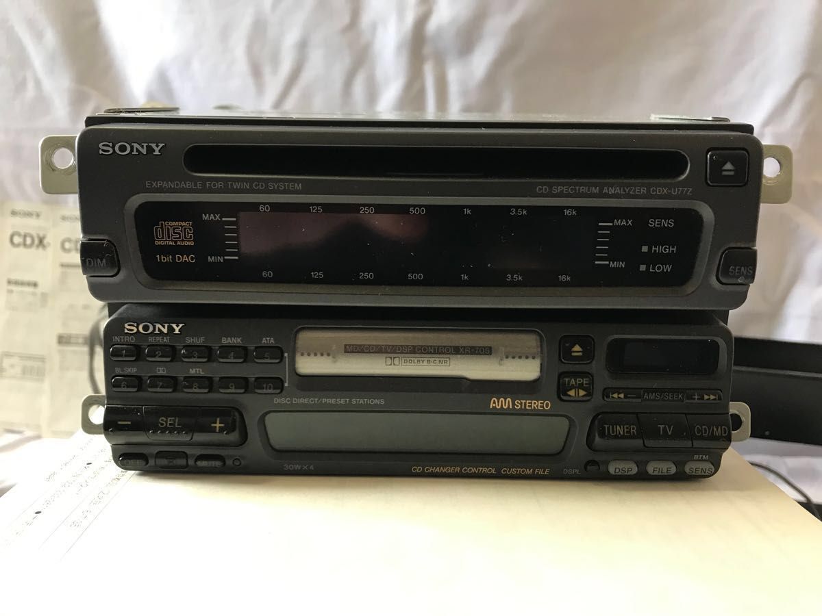 ジャンク SONY カーオーディオ XR-705 CDX-U77Z CDチェンジャー 他