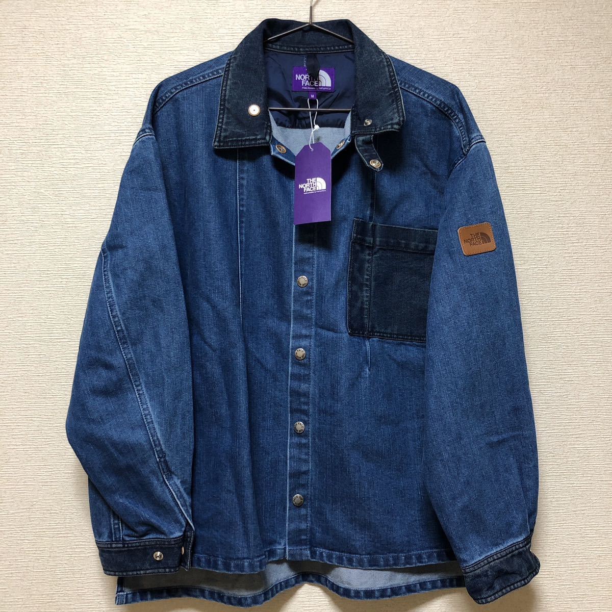 Mサイズ ノースフェイスパープルレーベル NP2907N インディゴ デニムシャツ デニムジャケットnanamica Broken Twill Denim Shirt Jacketの画像1