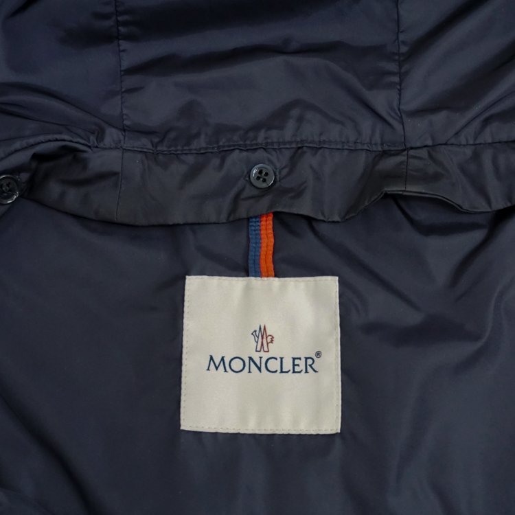 【良品】【1円】MONCLER モンクレール LOTUS GIUBBOTTO ロータス ナイロン ジャケット ジップアップ パーカー ネイビー サイズ2 裾レース_画像7