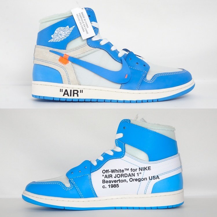 【ほぼ未使用品/1円】ナイキ NIKE Off-White AIR JORDAN 1 RETRO HIGH NRG エアジョーダン1 AQ0818 148 POWDER BLUE US11 29cm スニーカー_画像2