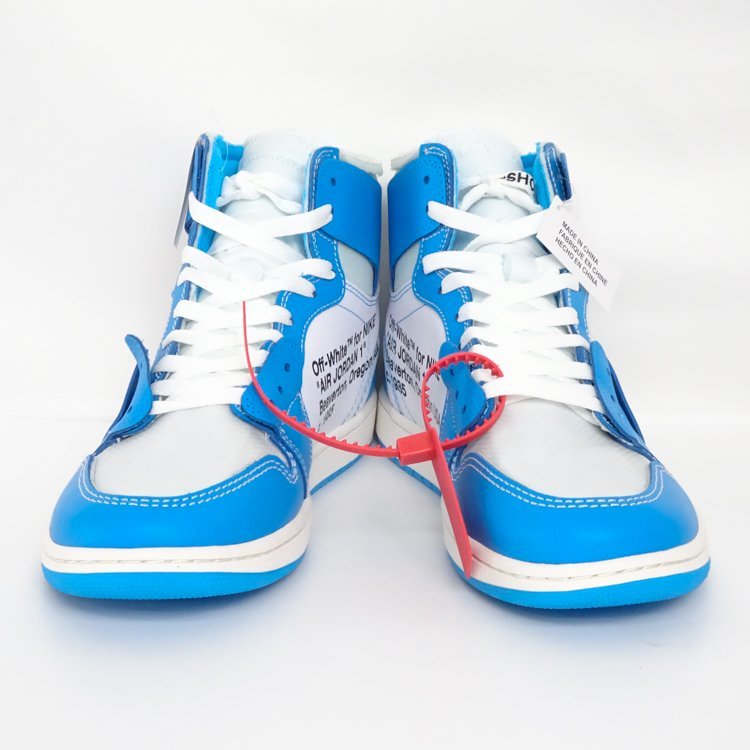 【ほぼ未使用品/1円】ナイキ NIKE Off-White AIR JORDAN 1 RETRO HIGH NRG エアジョーダン1 AQ0818 148 POWDER BLUE US11 29cm スニーカー_画像3