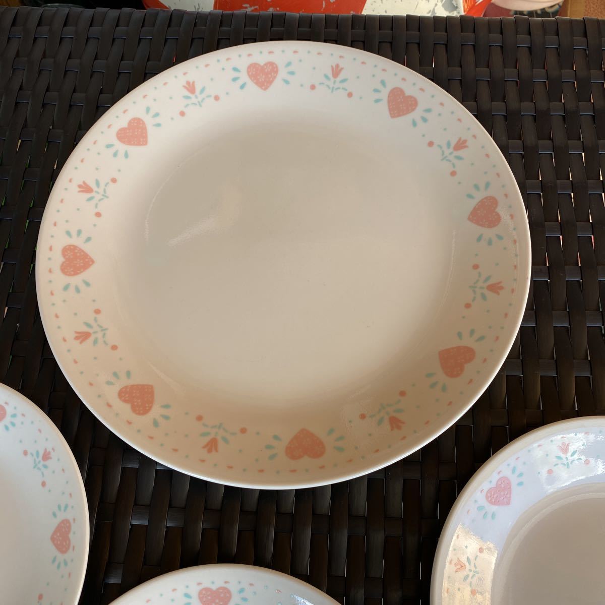 CORELLE USA 皿 おまとめ ハート 価値ある商品 当時物 レア物の画像2